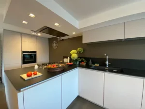 Conception et pose de cuisine d'architecte réalisée à Saint-Didier-au-Mont-d'Or.